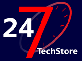 Logo247techstore blue background