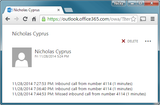 Office 365 contact for blog