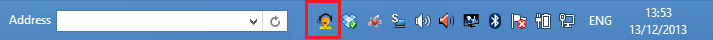 Click on the 3CX CRM icon in the notification area