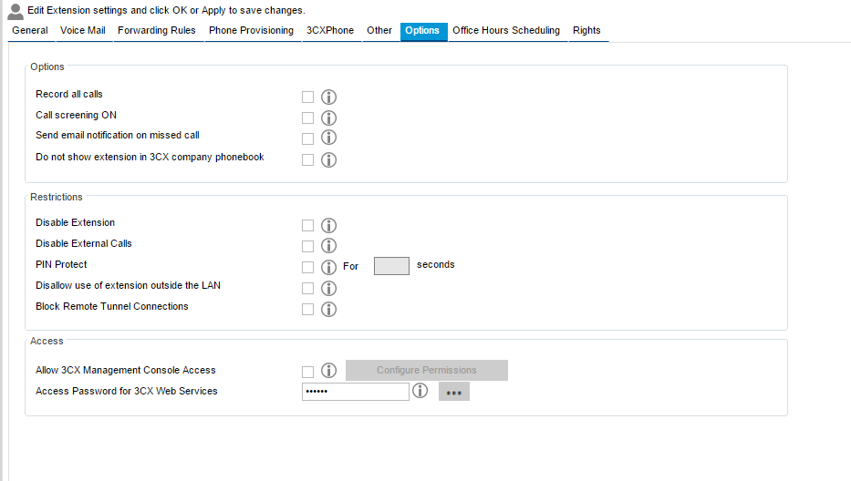 ext options