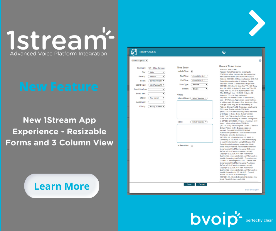 New 1Stream Feature New 1Stream App Experience - Resizable Forms and 3 Column View