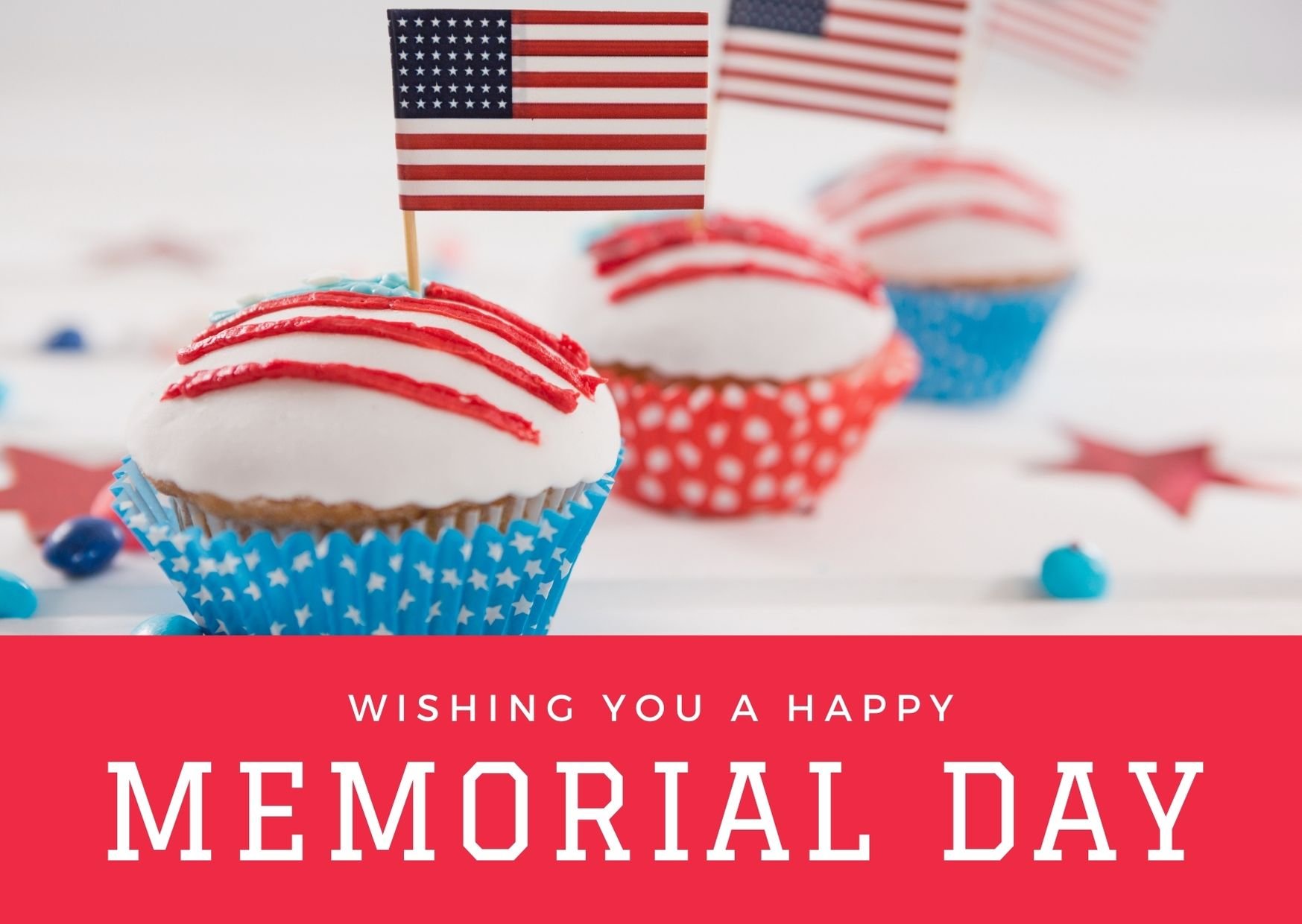 Red & Blue Fireworks Memorial Day Facebook Post